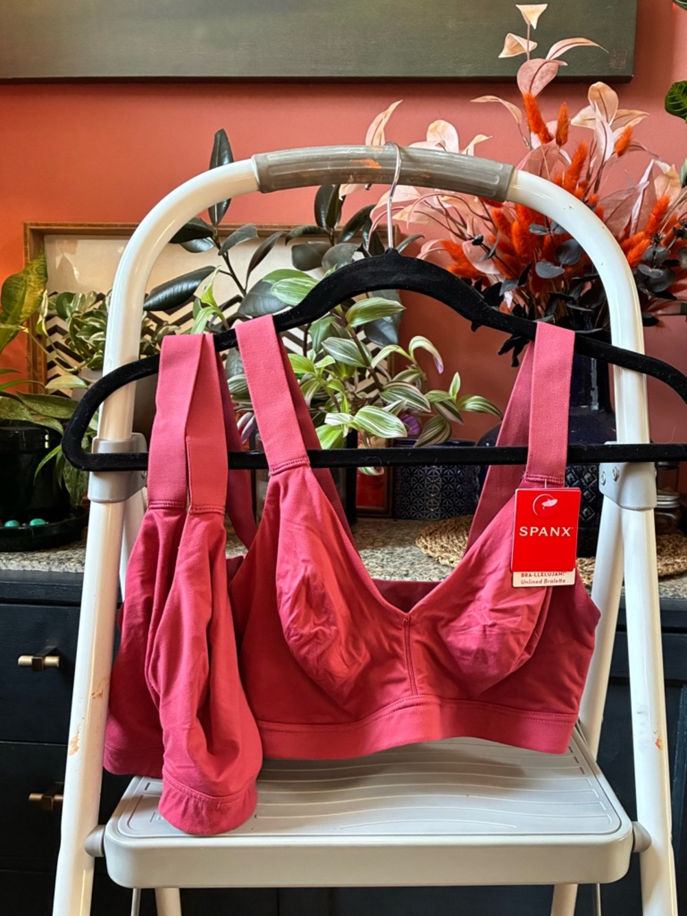 2 Spanx L large smooth bra-llelujah pink bra bralette